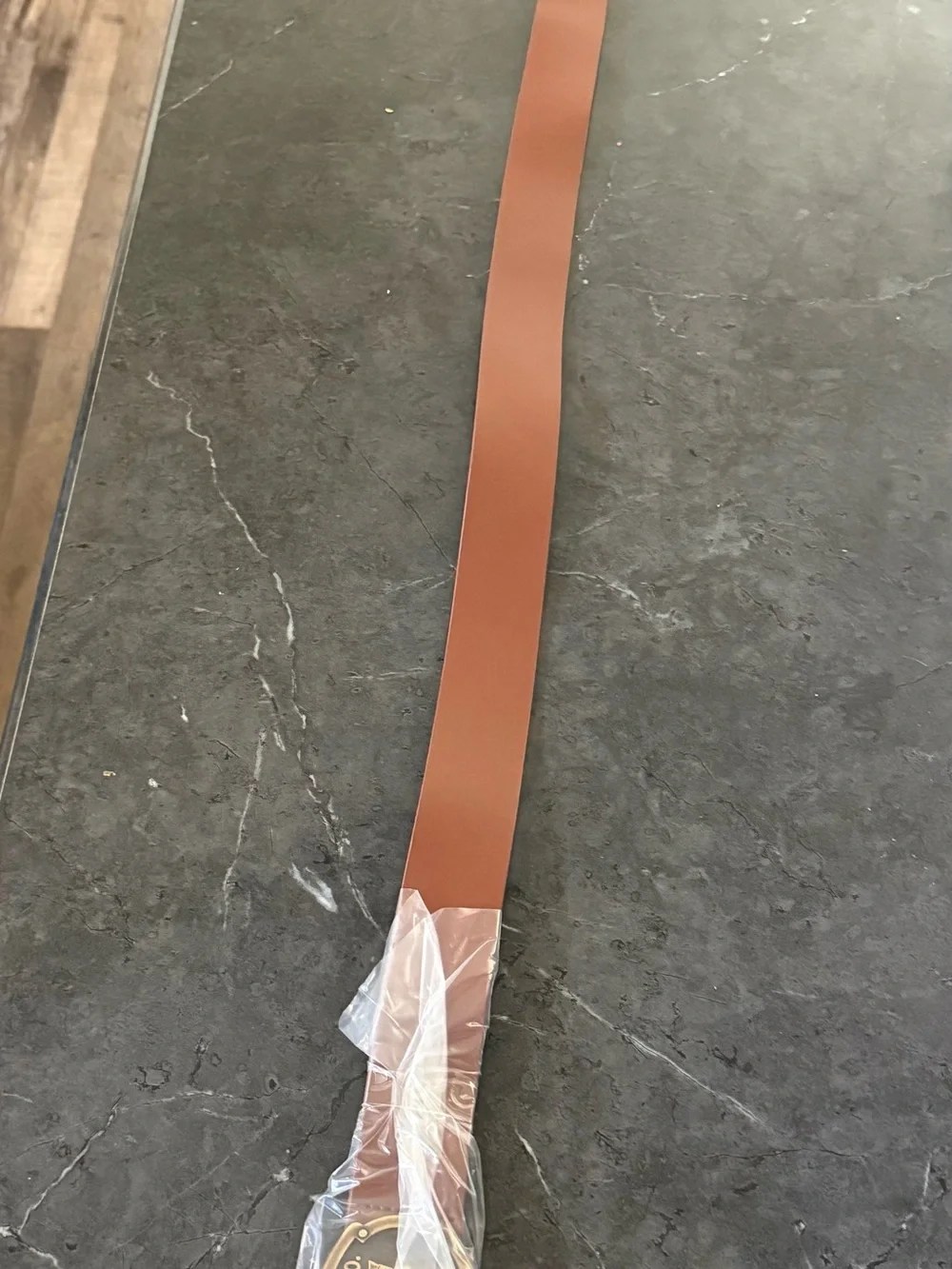 Levi's Brown Leather Belt with Branded Oval Buckle